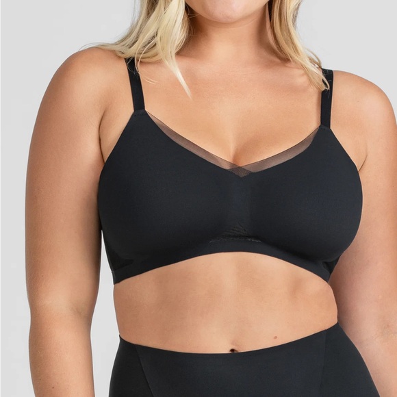 Honeylove Cross Over Bra Vamp Black 34 B/C
